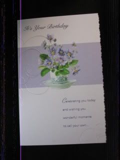 my violet card from bernie