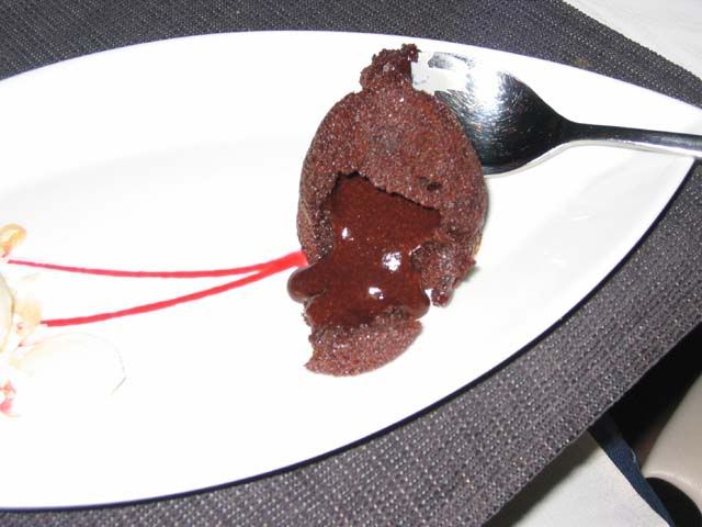 Warm Chocolate Cake oozing