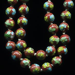Vintage Necklace Cloisonne Beads