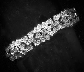 Art Deco Rhinestone Bracelet