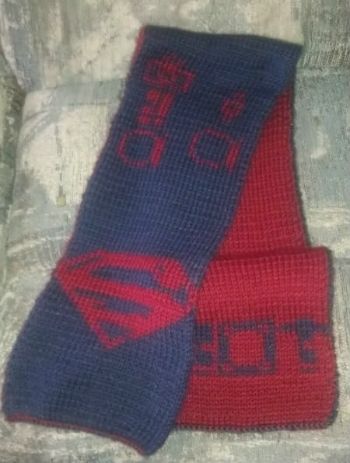 Double Knit Superman Scarf