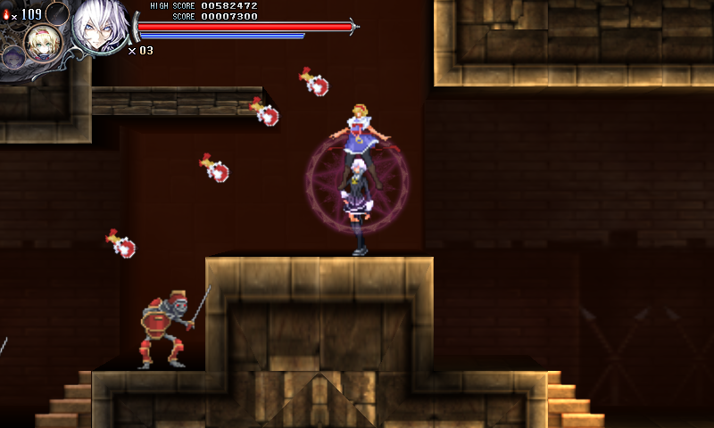 This is another situation where Alice is handy - when an enemy is down a cliff from you. Dolls are affected by gravity.