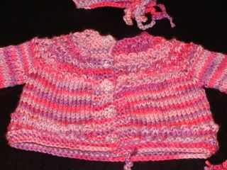 Closeup of 5 hour baby sweater