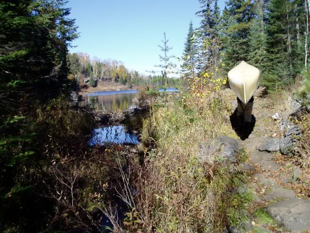 Short portage on Ada Creek