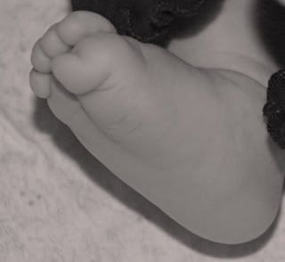 Swet girls foot at 7 weeks old