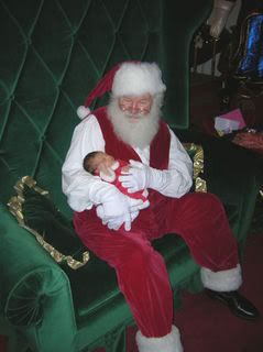 Telling Santa what she wants for Christmas