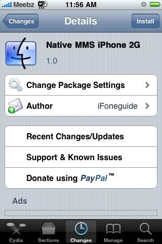 Install Native MMS iPhone 2G