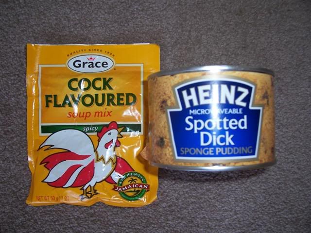 cock and spotted dick?