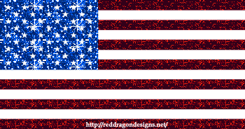Amercian flag glitter