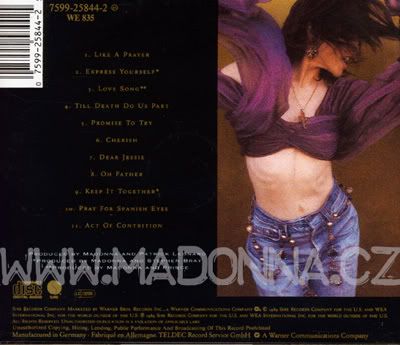 Descargar Madonna - Like a Prayer (1989) Gratis, Gratis Musica ...