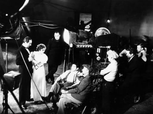 On the set of The Black Cat (1934)