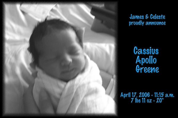 Cassius' Birth Announcement