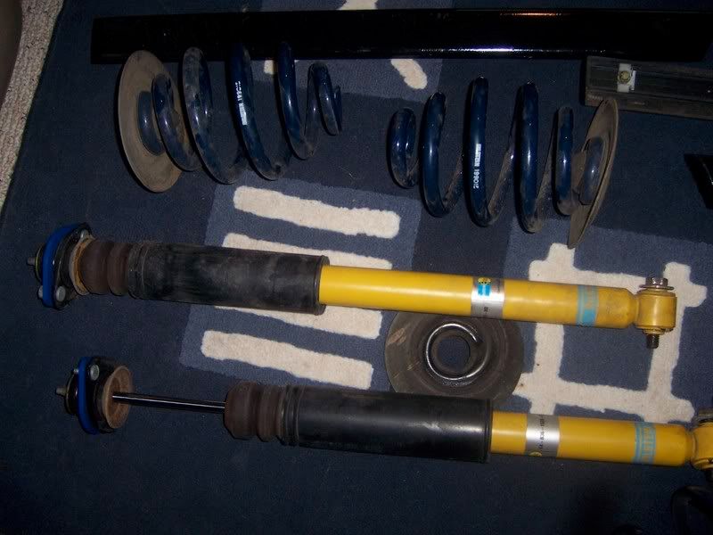 E36 Rear Bilstein Shocks with e46 rear shock mounts and TMS reinforcements.