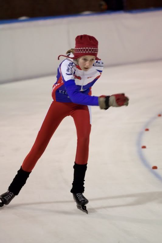 Simone Visschers op de 300 meter