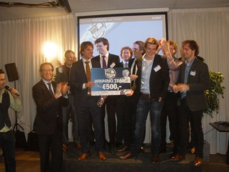 Het winnende studententeam van Grontmij aan voorronde NRG Battle 2011 (Foto: Carola van Ingen Grontmij)
