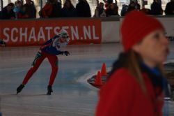 Eelke de Jong (EIJV) aan het inrijden bij NKMarathon 2014 Breda