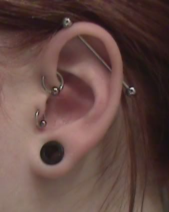 And right ear piercings