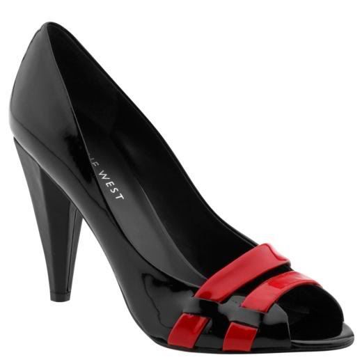 black & red heels