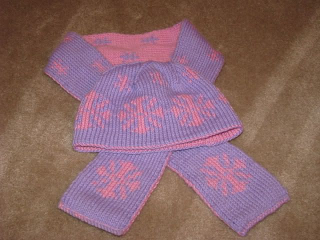 Snowflake hat and scarf
