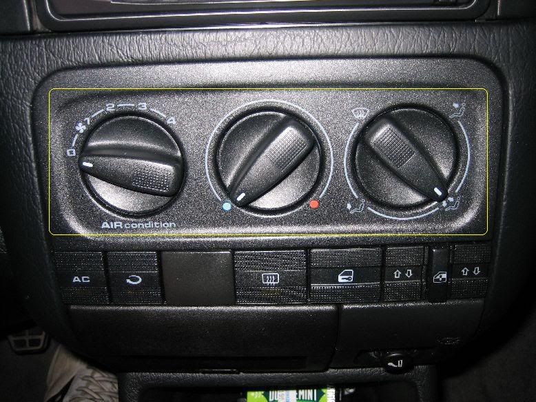 Heater and A/C control lights dont work...how to change bulb?? VW