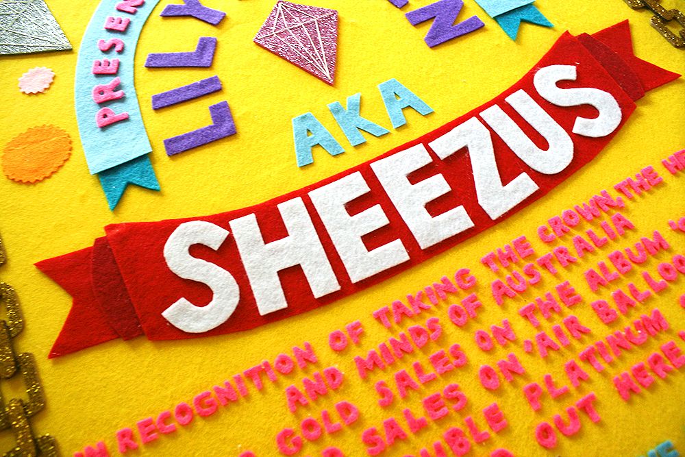 Lily Allen plaque handmade by Kitiya Palaskas