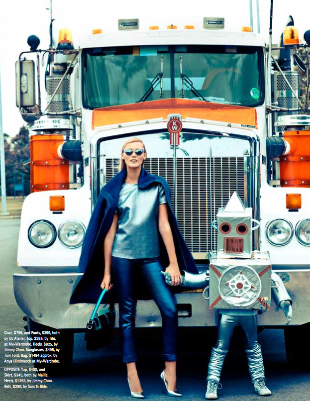 Robot costume for Madison magazine on Kitiya Palaskas blog