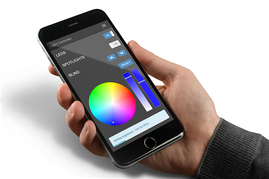 APA102 LED Controller iPhone6 Web GUI Mockup