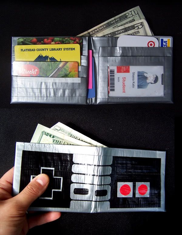 Cool Designs For Duct Tape Wallets. not-so exciting designs.