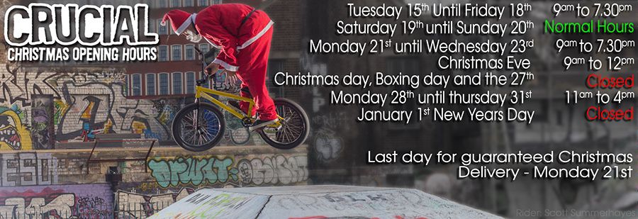 Crucial Christmas and New Year Opening Times