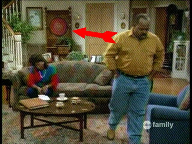 just what is that red thing in the back of the winslow's living room