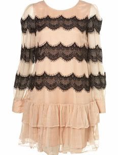 Lace Insert Tunic Dress