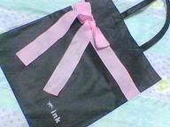 black-pinkk ribbon baggie!