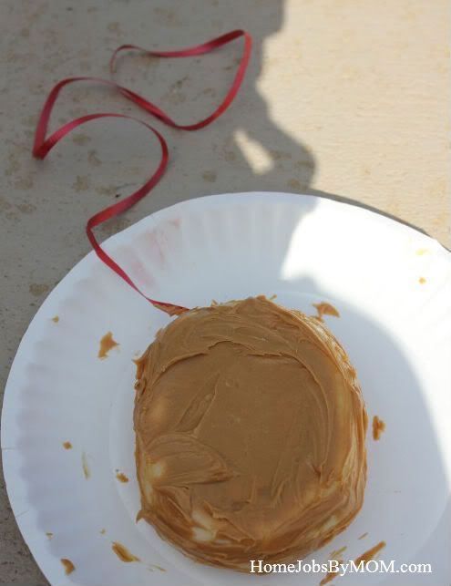 peanut butter covered bagel