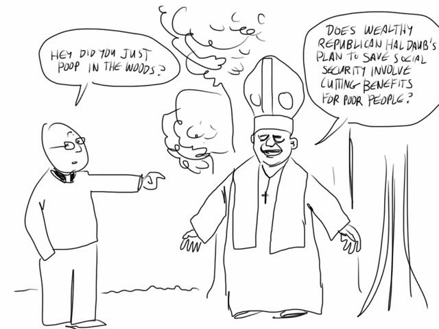 pope poop woods hal daub social security poor