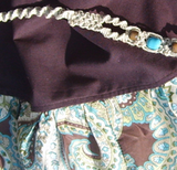 Brown & Turquoise Tiered Mama Skirt & Necklace ~ 16