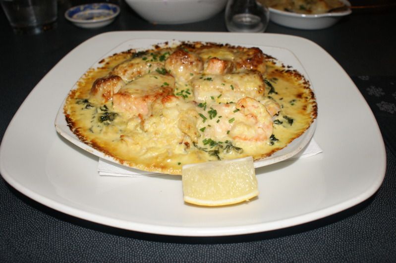 Seafood Thermidor With Fish, Prawns, Scallops And Crab Photo by