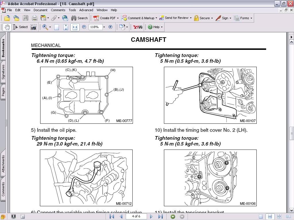 looking for torque specs for valve cover, spark plugs and coil packs
