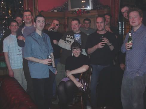 Christmas folk: Joe Lidster, Jonathan Clements, me, John Isles, Robert Dick, XannaEve Chown, Charles Auchterlonie, Scott Andrews, Joff Brown, Ben Woodhams, Ian Farrington, Matthew Sweet