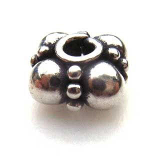 BALI Sterling Silver Spacer Beads - 8.5x5mm Ornate Spacer Bead x1