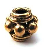BALI Gold Vermeil Beads 5mm Antiqued Spacer Bead x1 