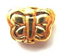 BALI Gold Vermeil Beads - 10x7x4mm Butterfly Bead x1