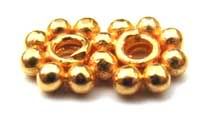 BALI Gold Vermeil Beads - 8x5x1.5mm 2 Strand Daisy Spacer Bar Bead x1 