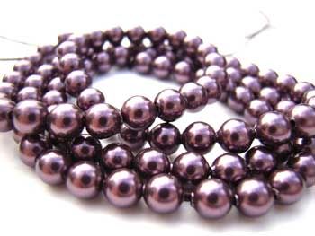 Swarovski Crystal Pearl Beads 4mm Burgundy Pearls x10