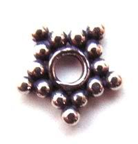 BALI Sterling Silver Beads - 8mm (1.8mm hole) Star Spacer Bead x1