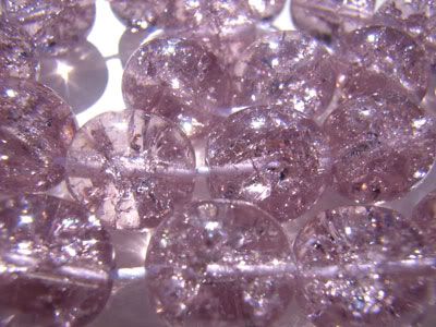 Czech Glass Crackle Beads ~ Round 8mm x25 Amethyst