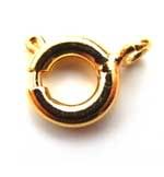 Gold Plated 6mm Spring Ring Bolt Clasp, Beadsmith, x10