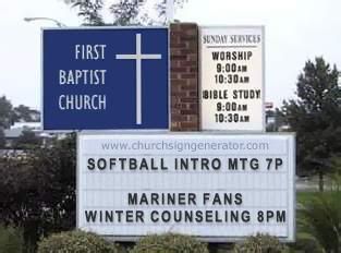 Thanks to the Church Sign Generator, many hours of college were gleefully wasted