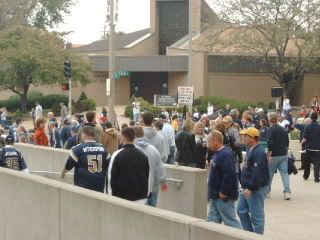 The Rams fans after the game. Too bad, so sad.