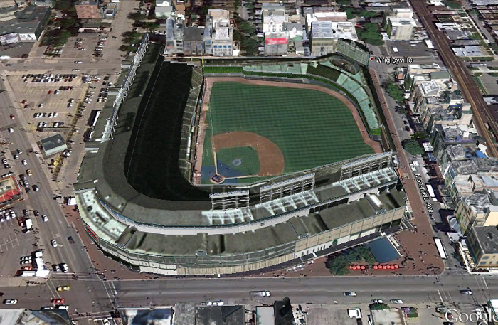 Wrigley Field (Chicago, IL); 3D model by Google 3D Warehouse
