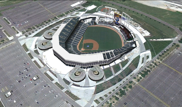 Kauffman Stadium (Kansas City, MO); 3D model by exoticcarguy